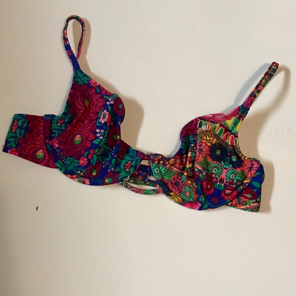 Multi Colored Floral Swim Bralette
